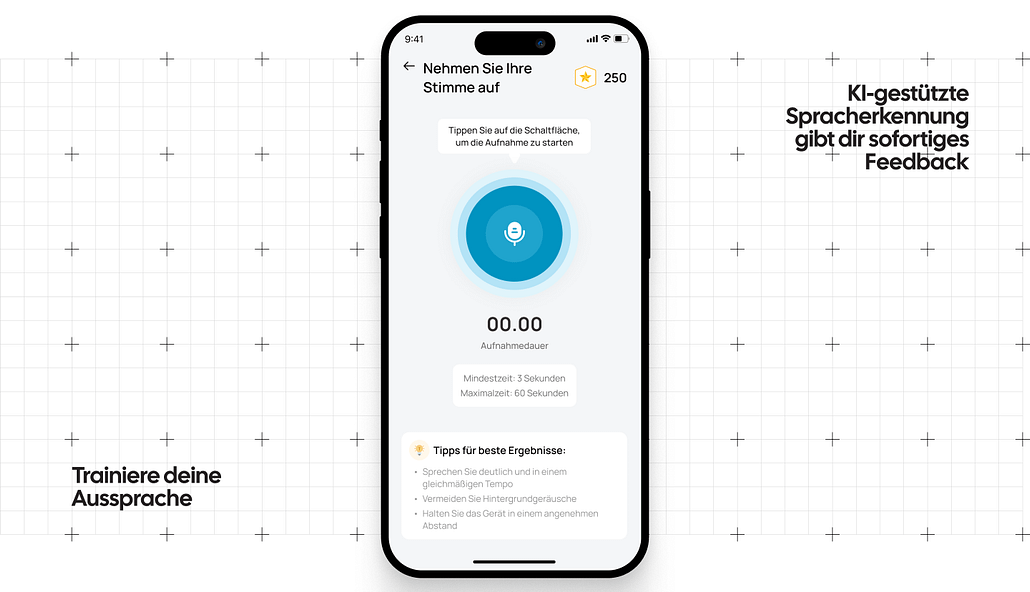 App Mentor3 App Mentor nimmt Sprachaufnahmen auf