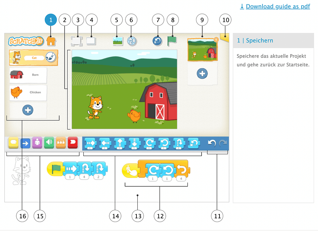 Benuteroberfläche Scratch Junior
