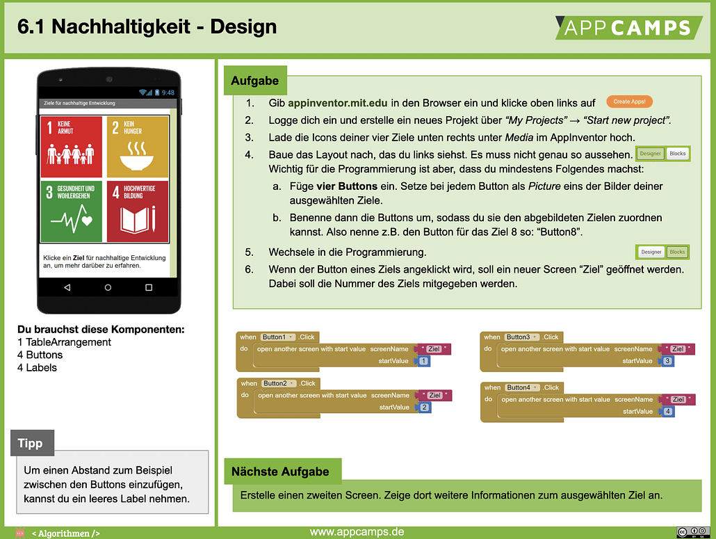Nachhaltigkeits App von App Camps