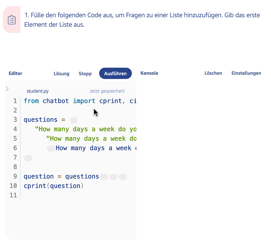 Chatbot, Turinglab, Python Grundlagen