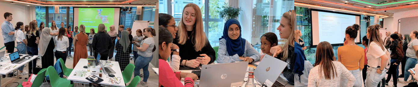 Einführung Mädchen Gruppe Künstliche Intelligenz Summer Camp