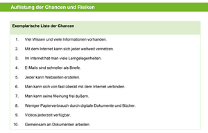 Chancen und Risiken im Netz
