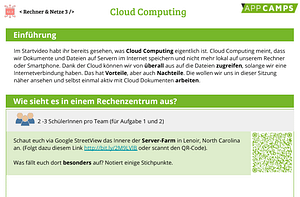 Arbeitsblatt zu CloudComputing