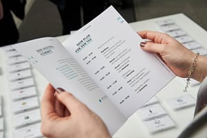 Flyer Übersicht Ablauf des Digital Summit 2020. Einer Lehrerkonferenz zum Thema Digitalisierung
