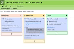 Screenshot Kanban Board