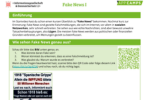 Arbeitsblatt Fake News