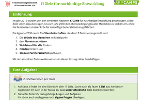 Arbeitsblatt 17 Ziele