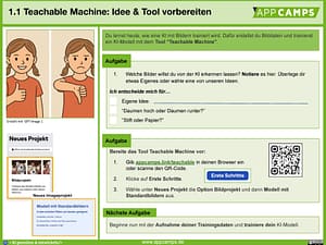 Teachable Machine Teachable Machine Lernkarte
