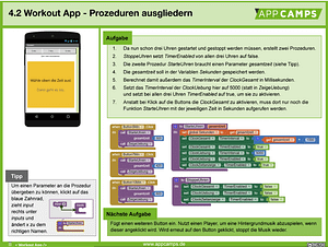 Workout-App Lernkarte App erweitern