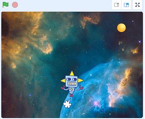 Beispielbild Scratch Weltraum Spiel