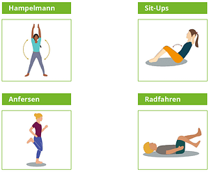 Workout-App Übungen