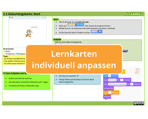 OER Lernkarten individuell anpassen