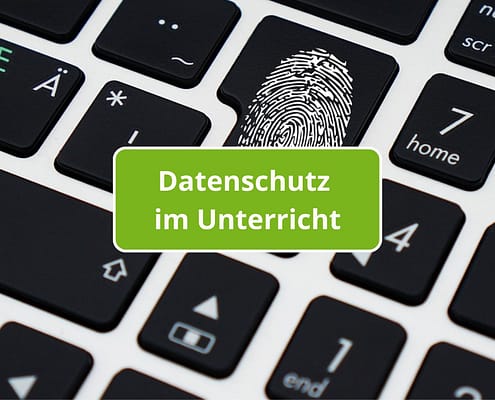 Datenschutz im Unterricht, Tastatur mit Fingerabdruck