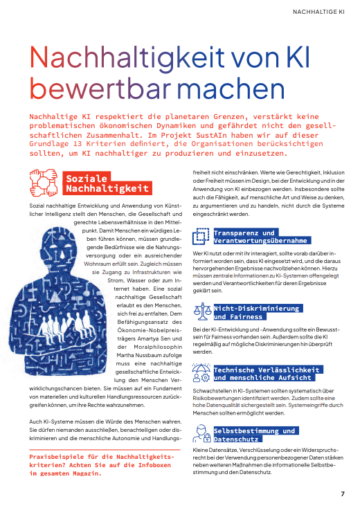 Auszug aus dem SustAIn-Magazin