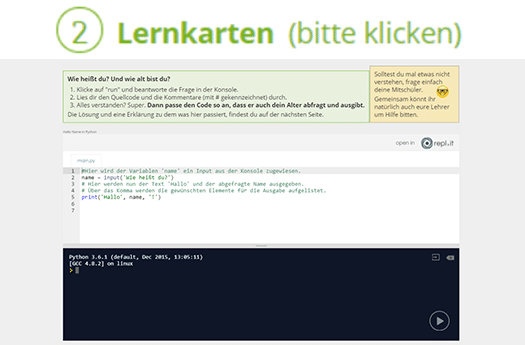 Unterrichtsmaterial zu Programmieren mit Python