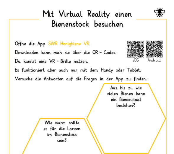 Augmented Reality_Unterrichtsmaterial_Bienenstock