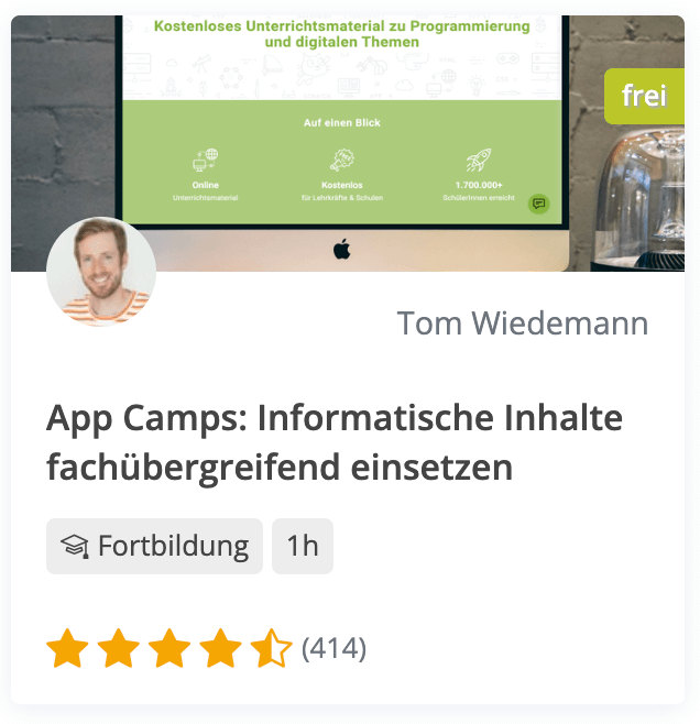 Fortbildung zu App Camps bei fobizz