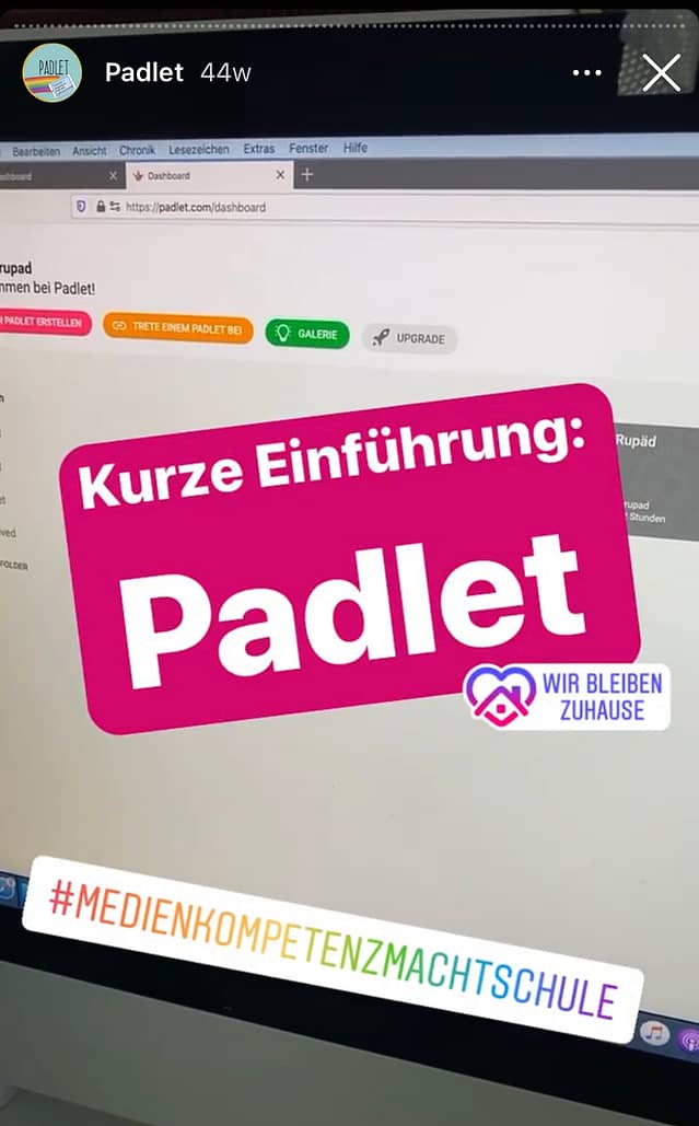 Mrs.Rupad Einführung in Padlet