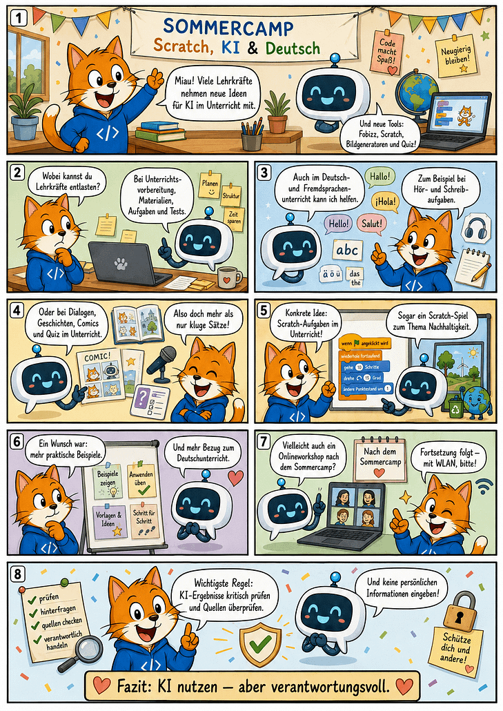 Feedback Lehrkräfte Feedback der Lehrkräfte als Comic
