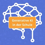 Stilisiertes Gehirn als Netzwerk, Generative KI in der Schule