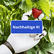 Roboterhand an Erdbeere, Text Nachhaltige KI