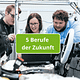 Eine Frau und zwei Männer mit Technik