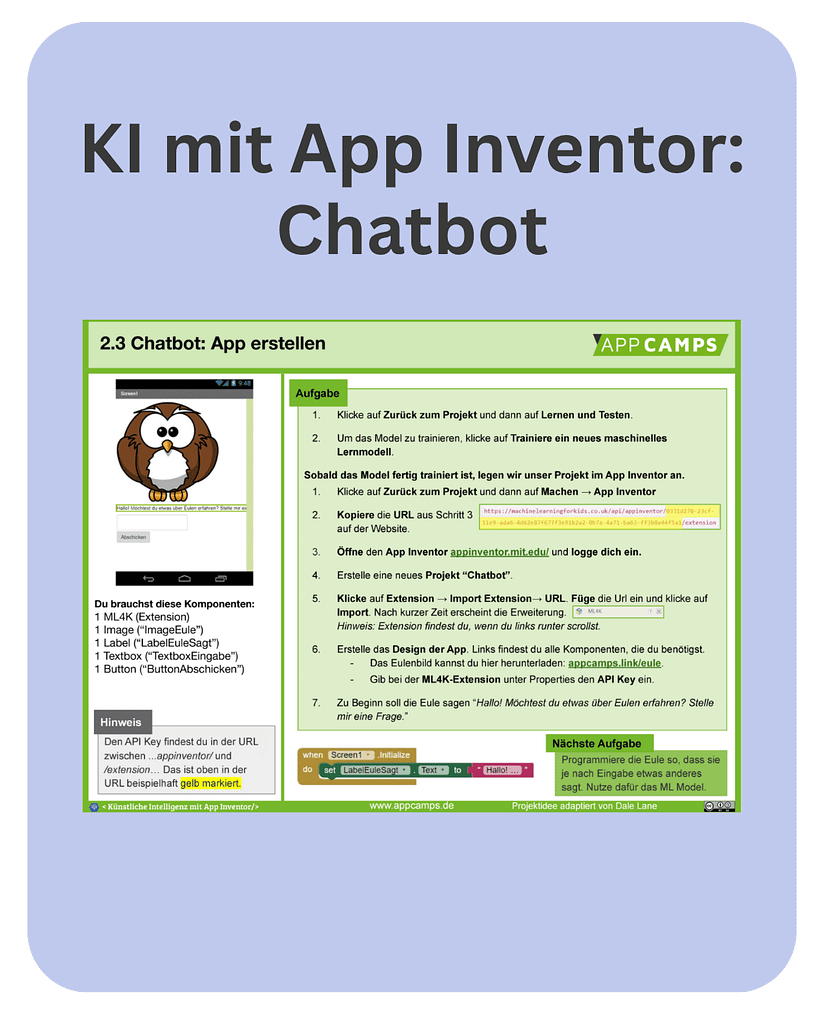 AI Chatbot KI mit App Inventor: Chatbot
