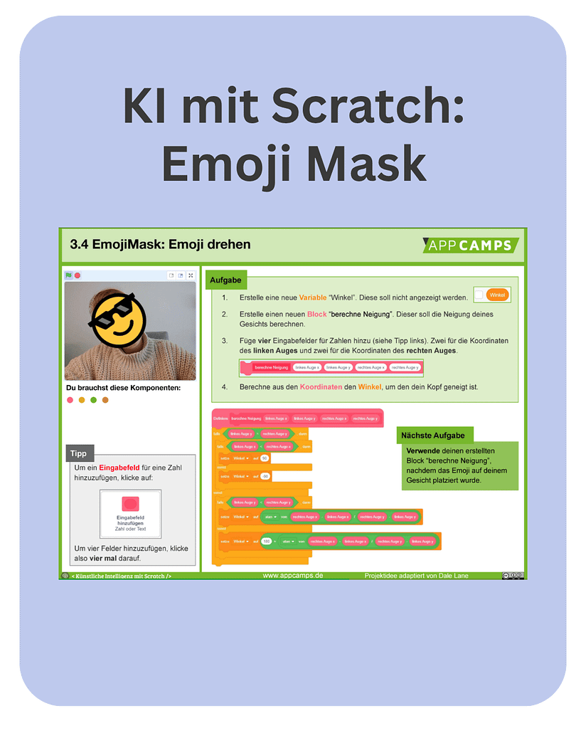 Emoji KI mit Scratch: Emoji Mask