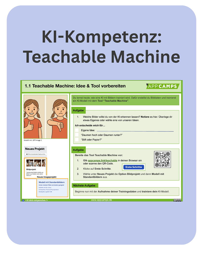 Teachable Machine KI-Kompetenz: Teachable Machine