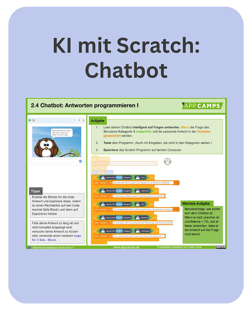 chatbot KI mit Scratch: Chatbot