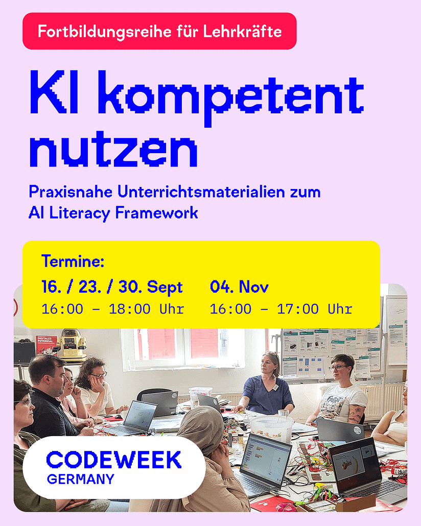 Code Week Starters 2026 - Visual _insta_blau Code Week Starters Visual "KI kompetent nutzen"