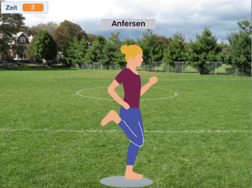 Frau beim Warm Up