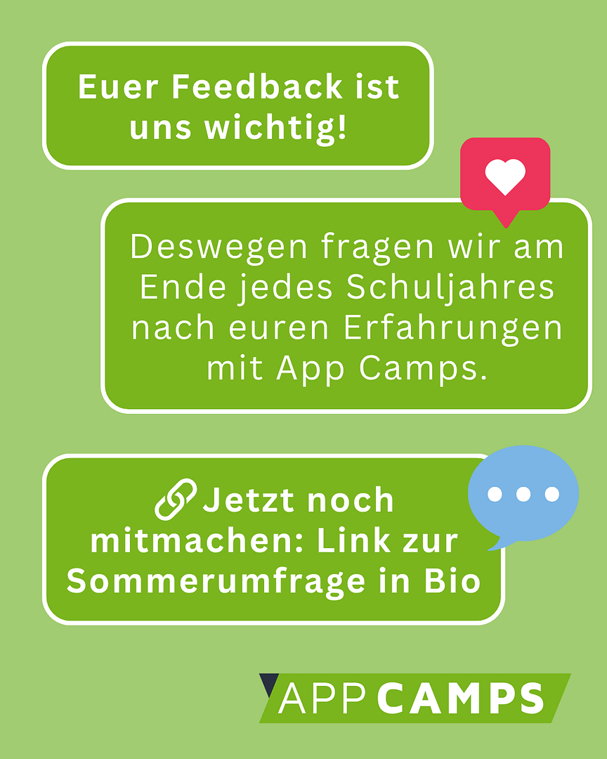 Euer Feedback ist uns wichtig - jetzt noch bei der Sommerumfrage mitmachen