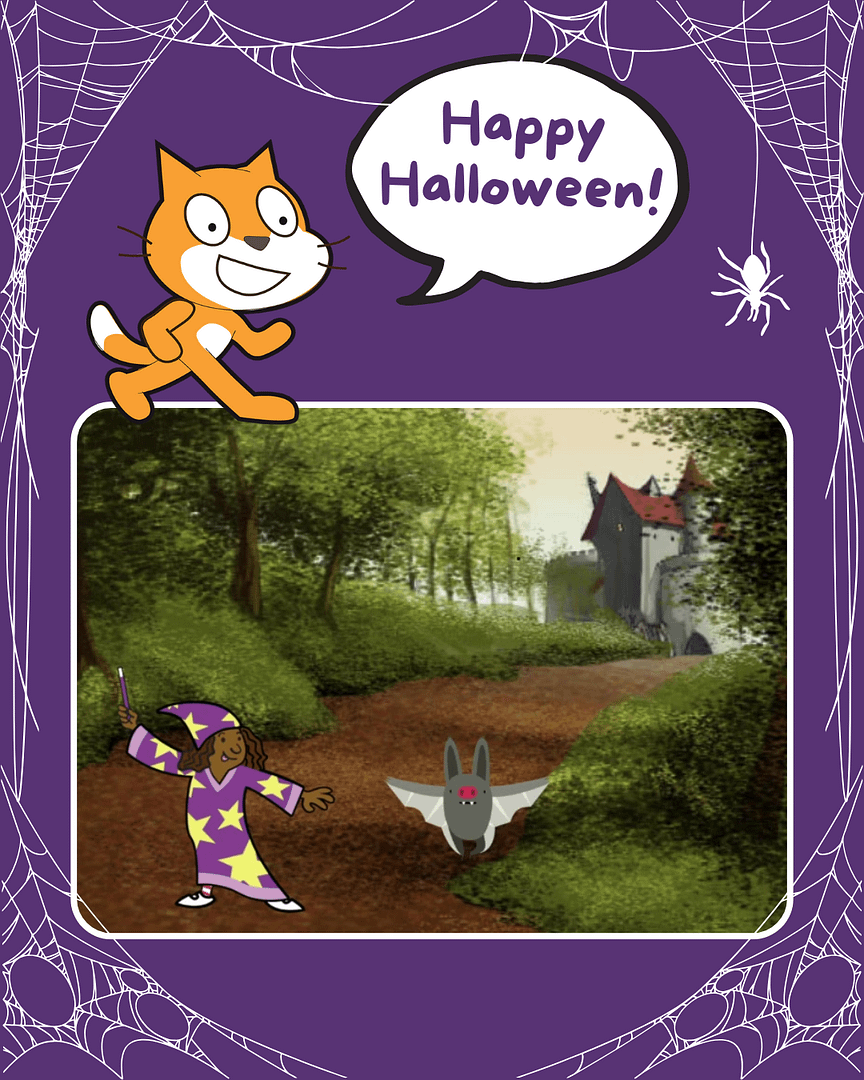 Halloween Karte mit Scratch