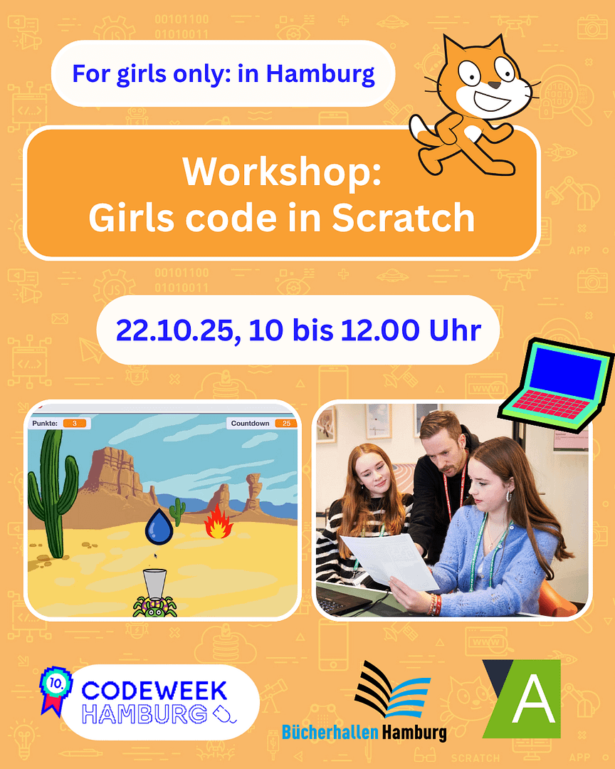 Workshop Girls code in Scratch