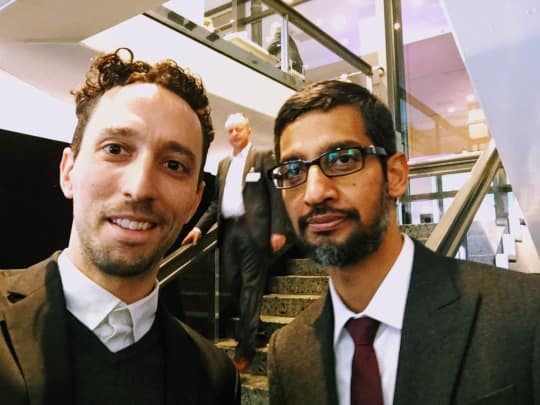 Gründer Philipp Knodel mit Sundar Pichai